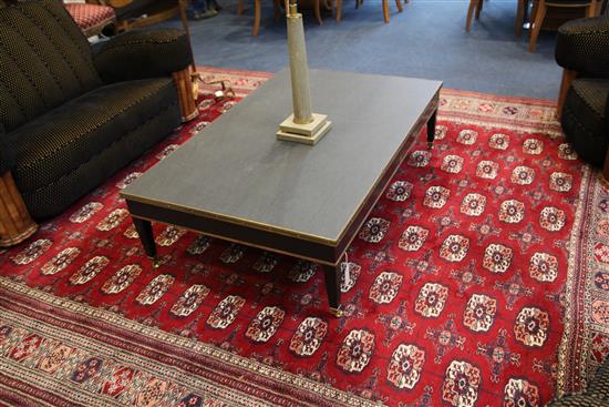 A Linley ebonised coffee table, 4ft 7in. x 3ft